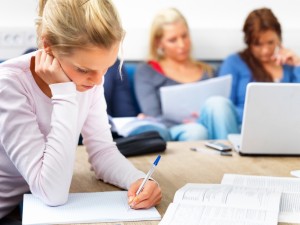 girl on computer student